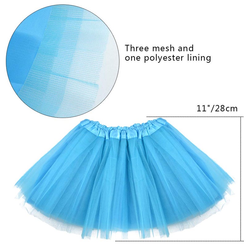 Miayon 1980s Fancy Outfits Dress Costume Accessories for Halloween Blue - Image 2